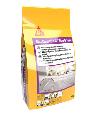 SikaCeram 660 Fine&amp;Flex Voegmortel Silvergrey/ 5KG