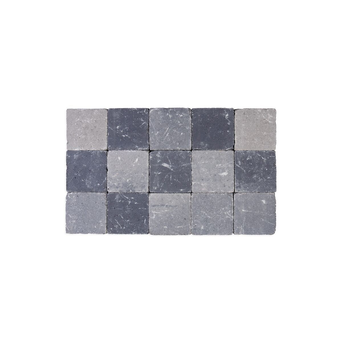 Klinker C Getrommeld Zwart Grijs 15X15X5CM