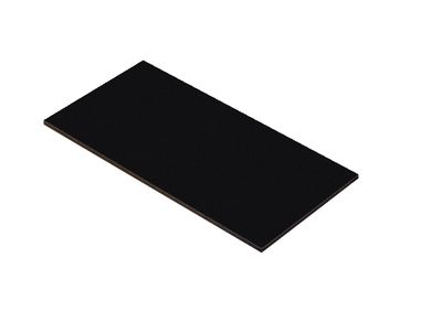 HPL plaat 9005 Zwart / 280 x 125 x 6MM