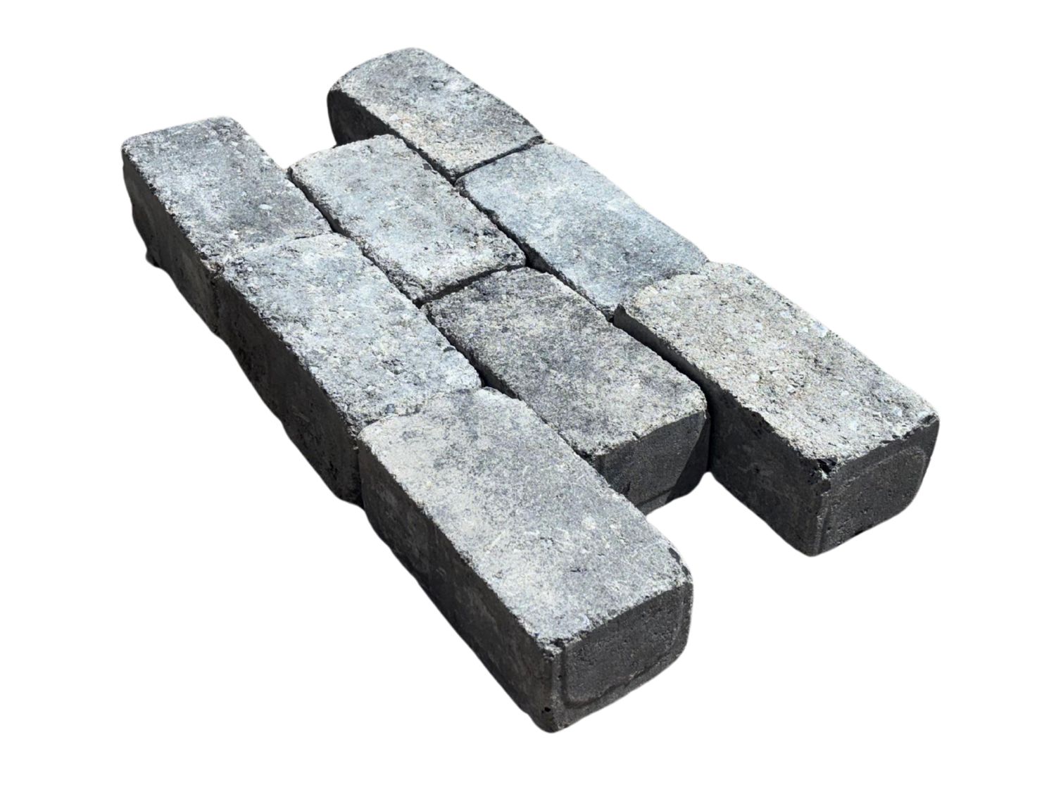 (16) Klinker Vec Oud Betonstraatsteen 22x11x8 Zwart/Wit