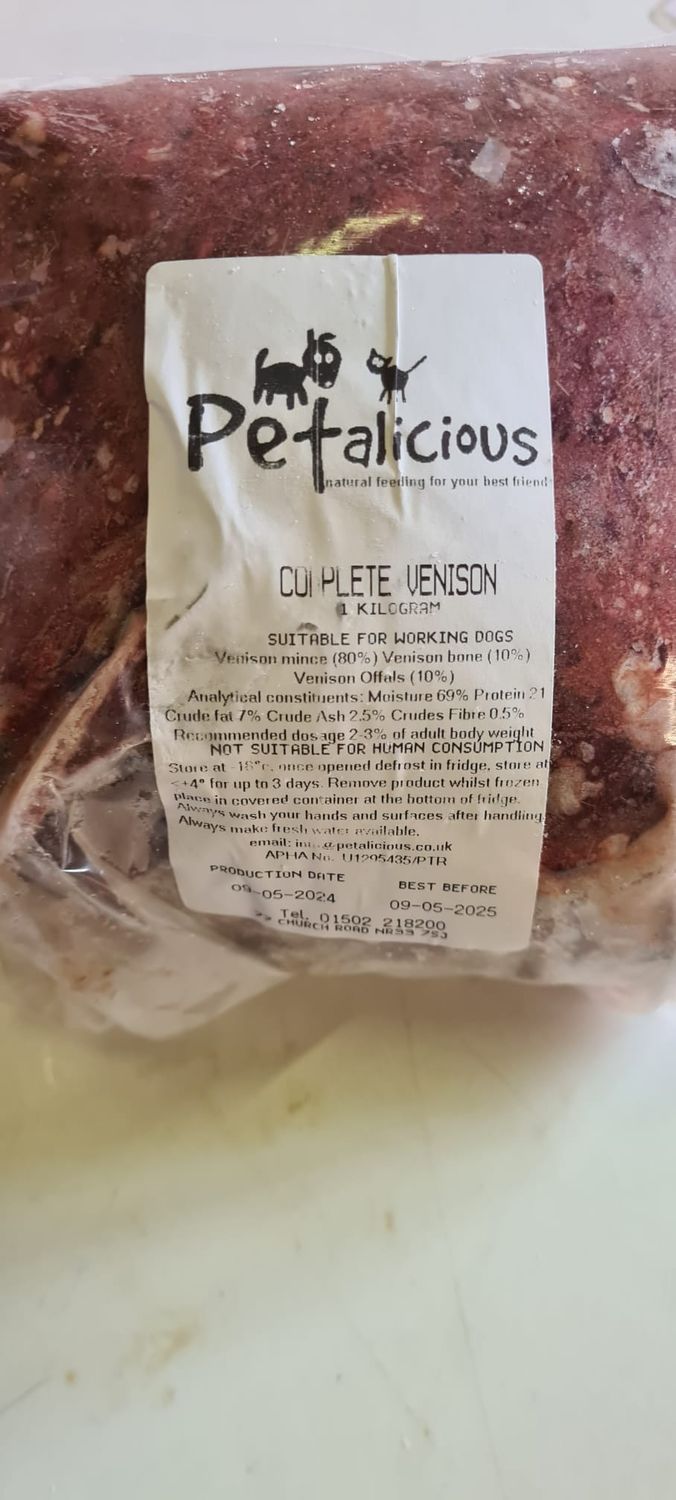 Petalicious 1kg Venison 80-10-10