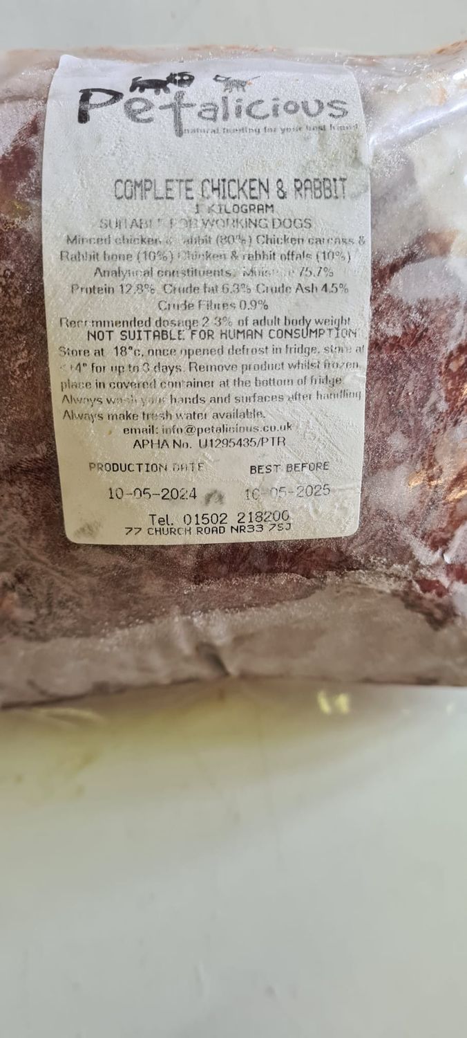 Petalicious Chicken &amp; Rabbit 1kg 80-10-10