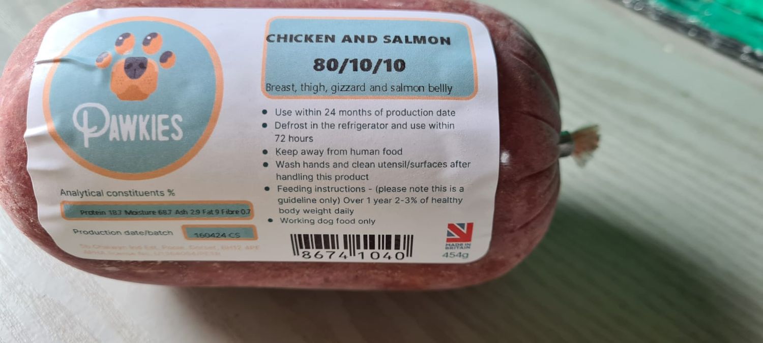 Pawkies Chicken and Salmon 80-10-10