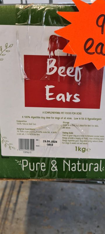 P&amp;N Beef Ears Natural Each