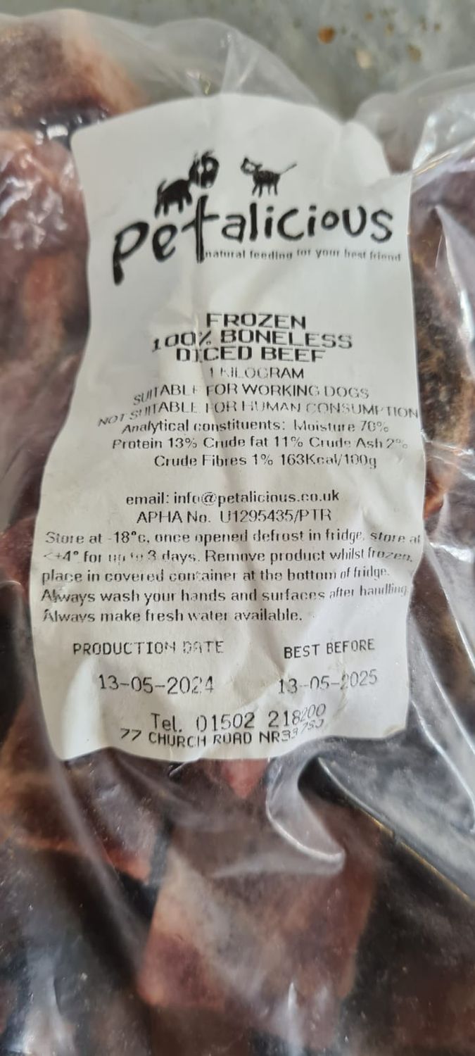 Petalicious  Diced Beef 1kg