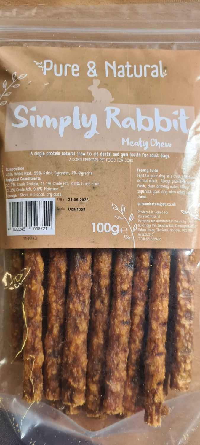 P&amp;N Meat Sticks Rabbit 100g