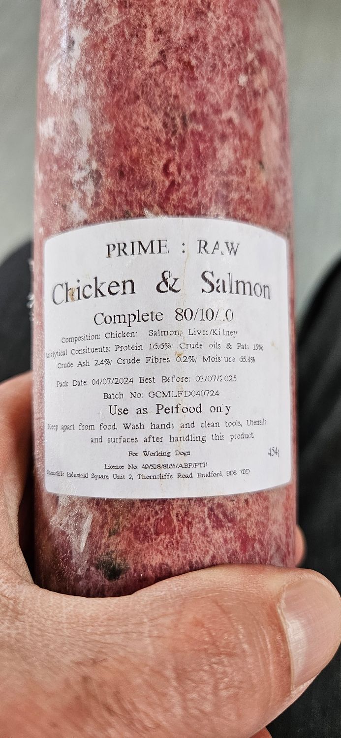 Prime Raw Chicken &amp; Salmon Complete 454g