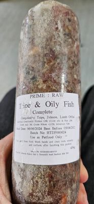 Prime Raw Tripe &amp; Oily Fish Complete 454g