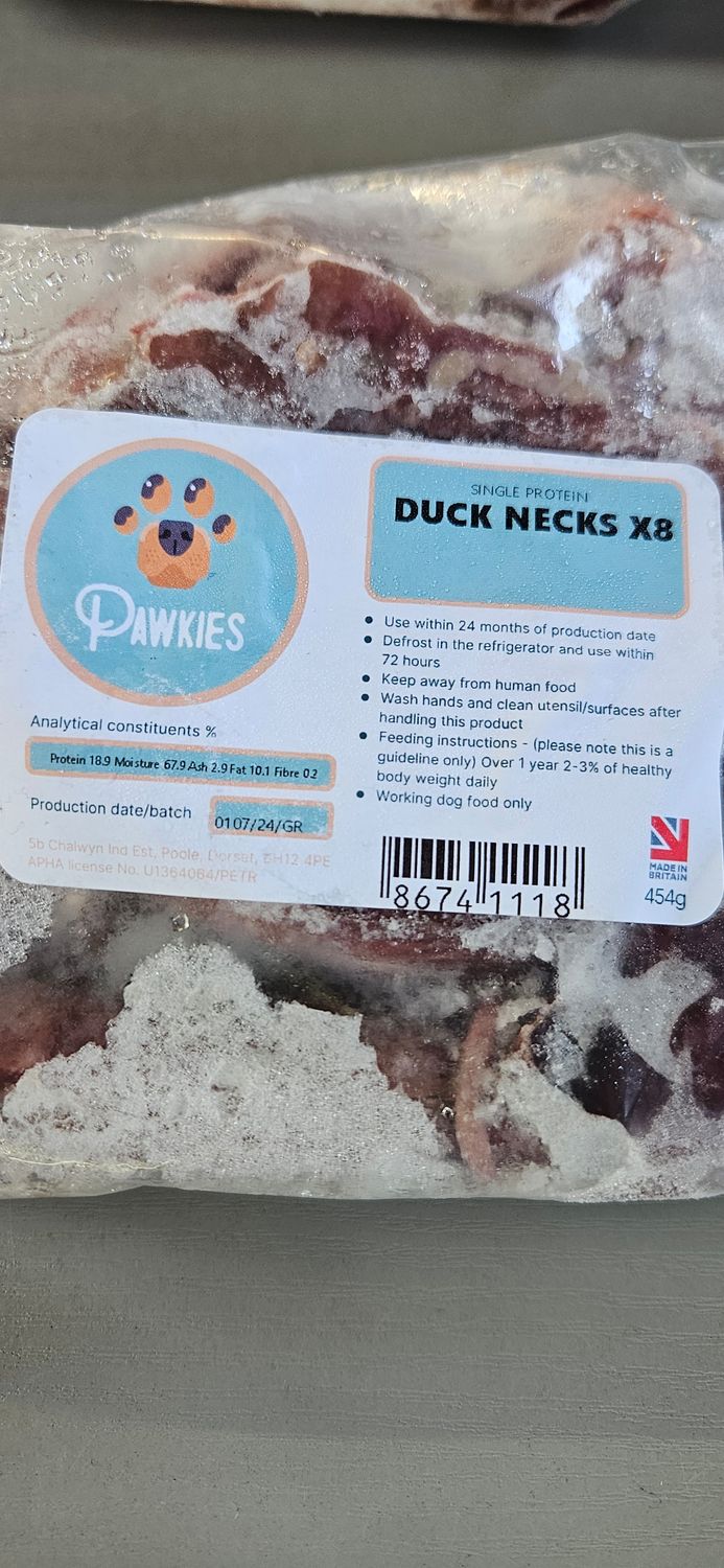Pawkies Duck Neck 900g