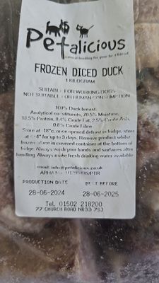 Petalicious Diced Duck 1kg