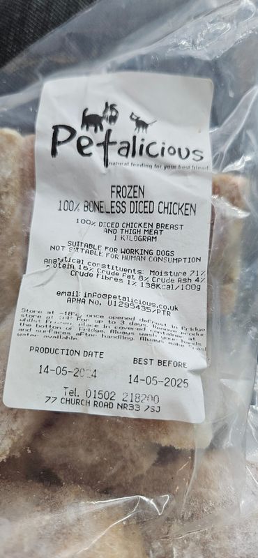 Petalicious Diced Chicken 1kg