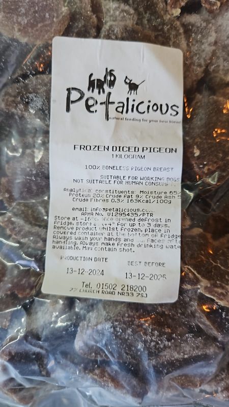 Diced Pigeon 1kg