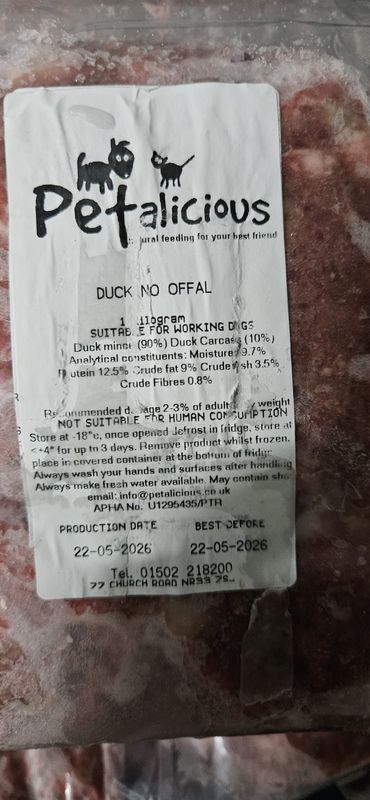 Petalicious No Offal Duck 1kg