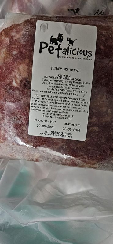 Petalicious No Offal Turkey 1kg