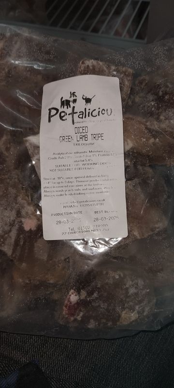 Petalicious Lamb Tripe Chunks 1kg