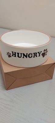 Nobby &quot;hungry&quot; ceramic bowl cream 6 inch