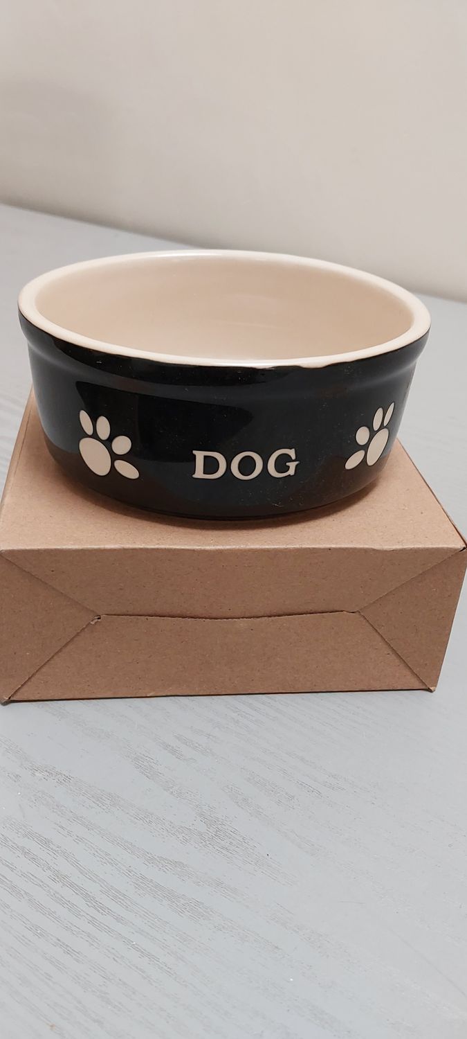 Nobby &quot;Dog&quot; ceramic bowl black 5 inch