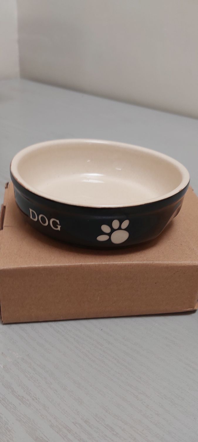 Nobby &quot;Dog&quot; ceramic bowl black 6.1 inch