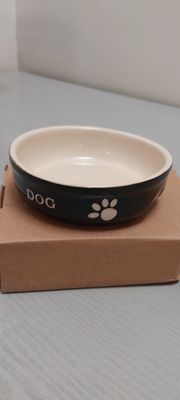 Nobby &quot;Dog&quot; ceramic bowl black 6.1 inch