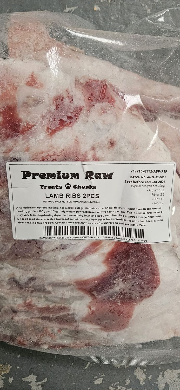 Premium Raw Lamb Ribs 2pc