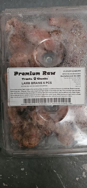 Premium Raw Lamb Brains 6pc
