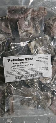 Premium Raw Lamb Tripe Chunks 1kg