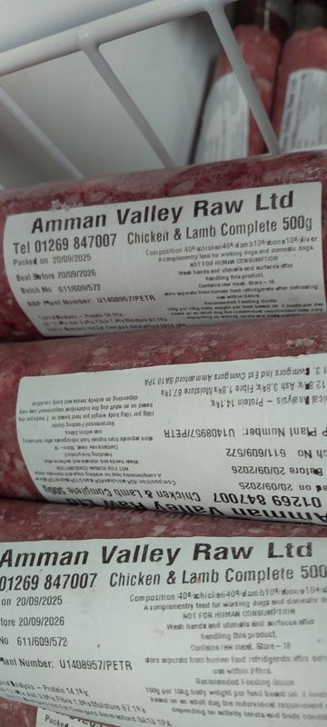 Amman Valley Raw Chicken &amp; Lamb Complete 80-10-10 500g