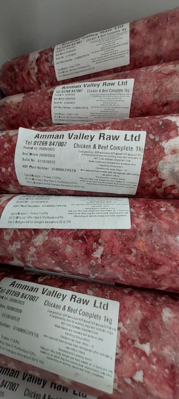 Amman Valley Raw Chicken &amp; Beef Complete 80-10-10 1kg