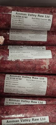Amman Valley Raw Duck &amp;  Beef Complete 80-10-10 500g