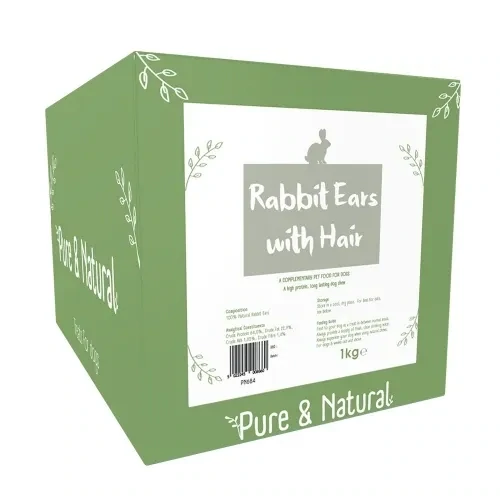 Rabbit Ears With Hair 1kg