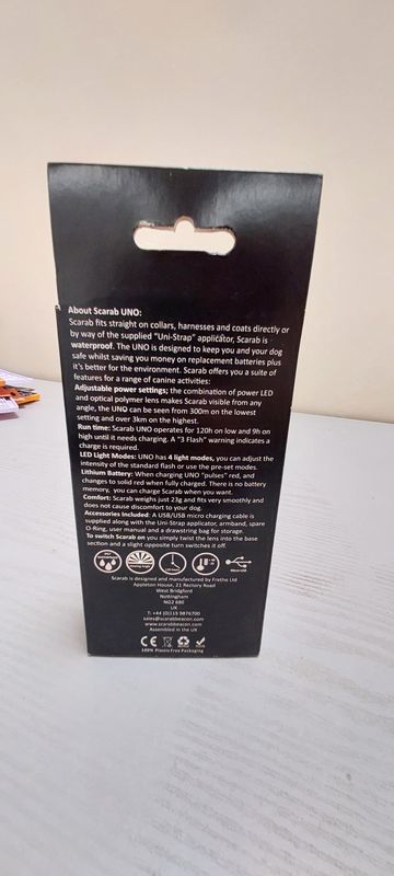 Scarab Uno safety light for collar