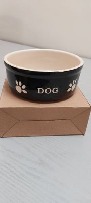 Nobby "Dog" ceramic bowl black 5 inch
