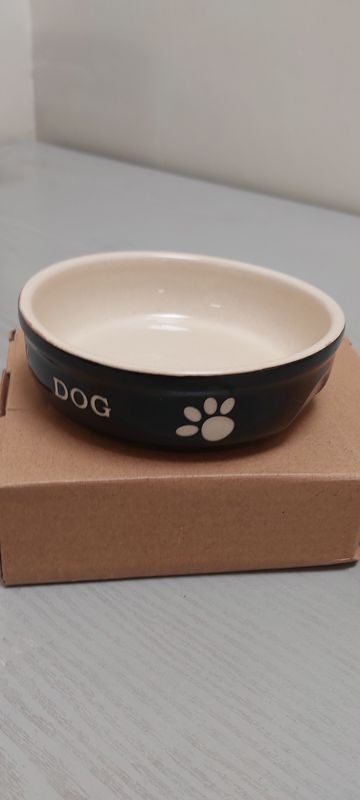 Nobby "Dog" ceramic bowl black 6.1 inch