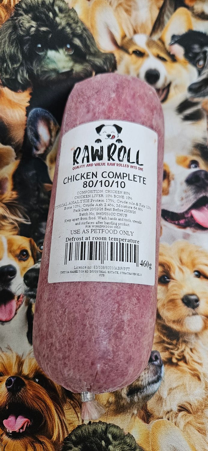 Raw Rolls Chicken Complete 460g