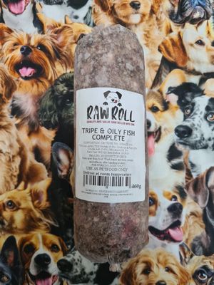 Raw Rolls Tripe &amp; Oily Fish Complete 460g