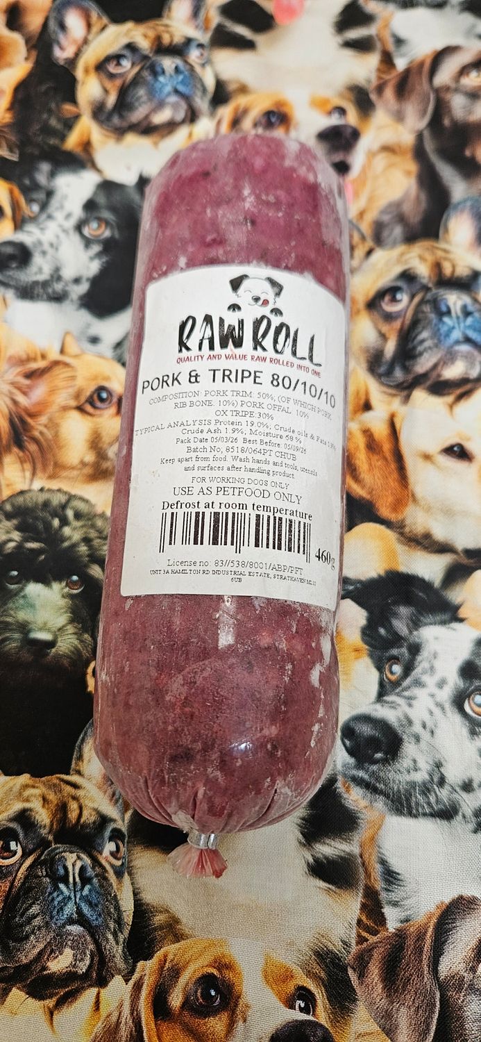 Raw Rolls Pork &amp; Tripe Complete 460g
