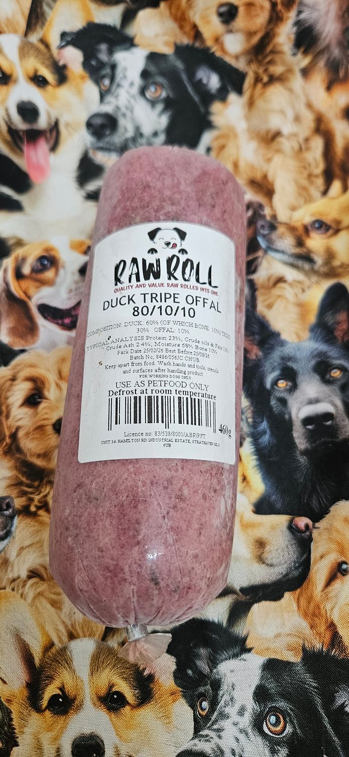 Raw Rolls Duck &amp; Offal Complete 460g