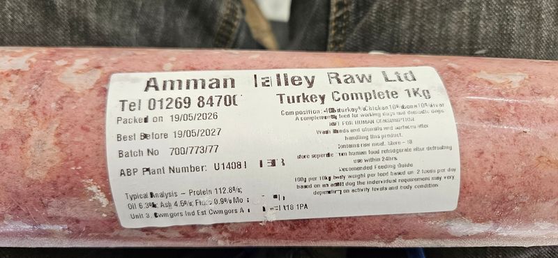 Amman Valley Raw Turkey 500g Complete