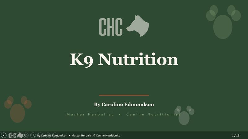 K9 Nutrition Talk