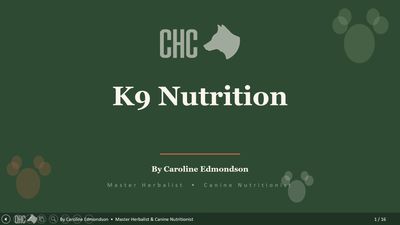 K9 Nutrition Talk