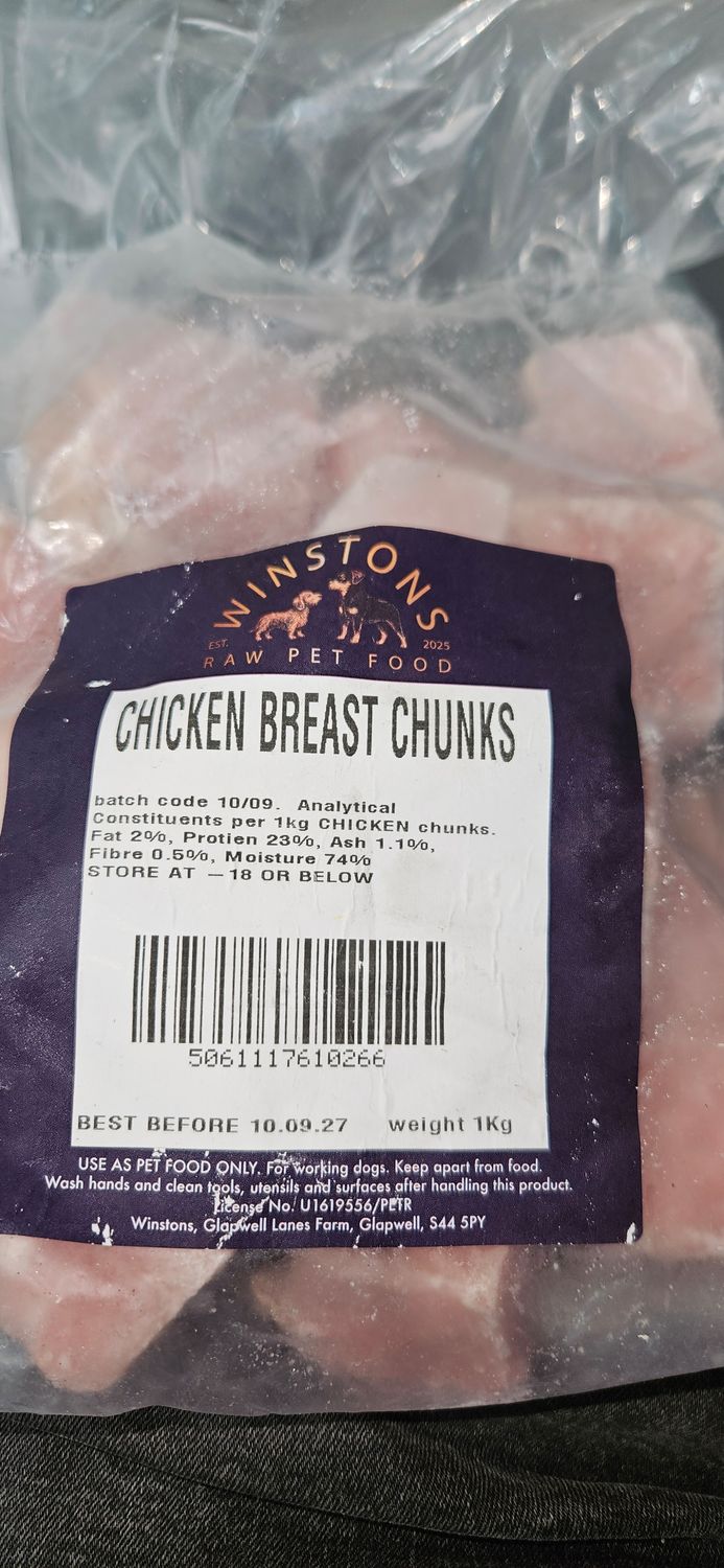 Winston Raw Chicken Chunks 1kg