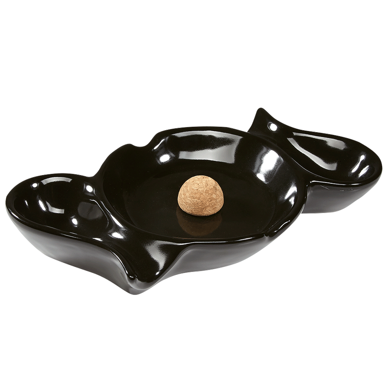 2 Pipe Ceramic Ashtray