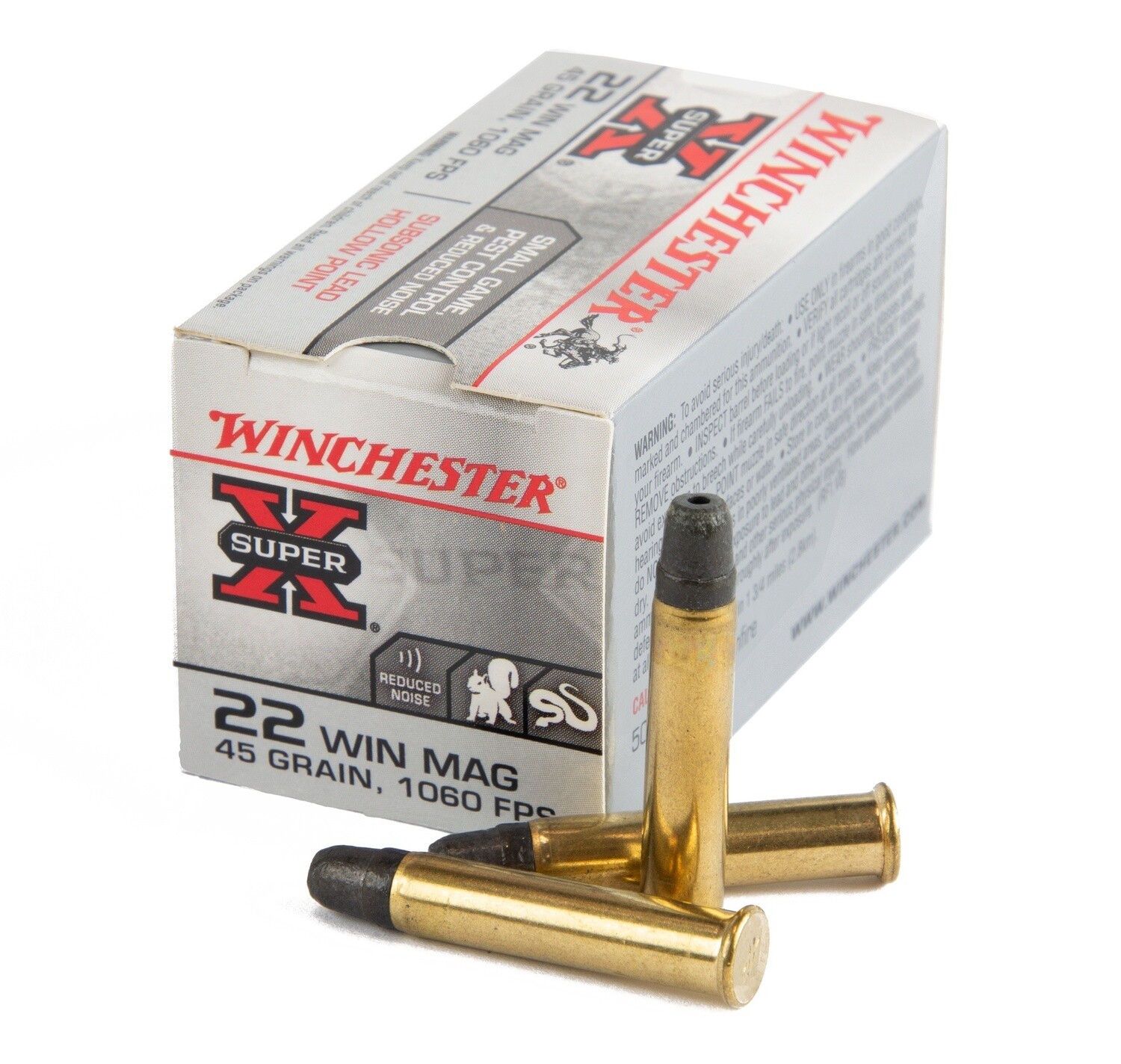 22 Mag Winchester Super-X 45gr Lead Hollow Point 1060fps