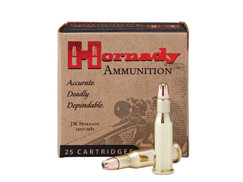 218 Bee Hornady Custom Ammunition 45 Grain Jacketed Hollow Point Box of 25