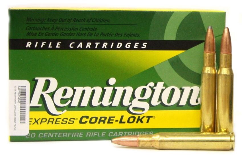 30-06 Express Remington 150gr Soft Point Core-Lokt *20 Rounds