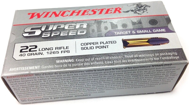 22 LR Winchester Super Speed 40gr Ammunition