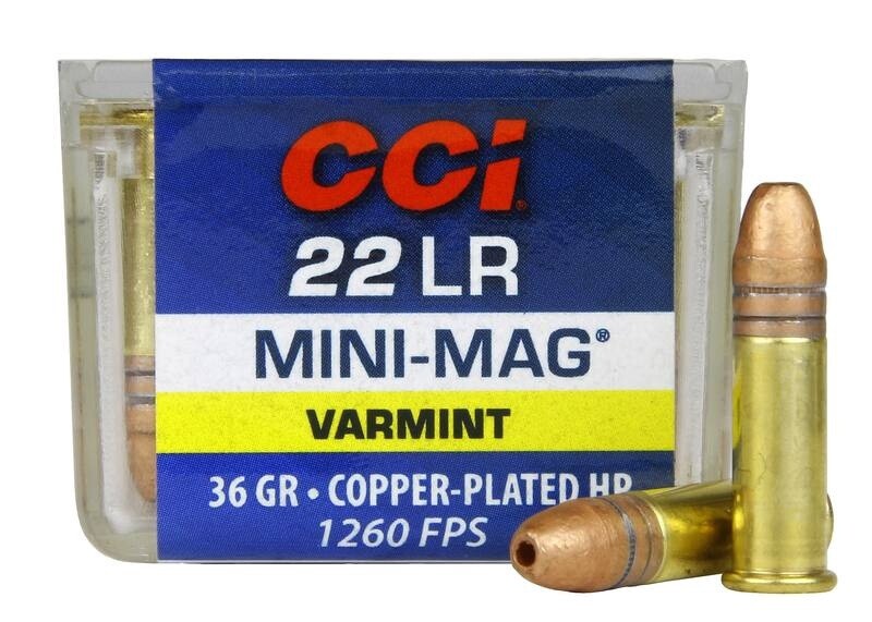 22LR Mini Mag 36gr Jacketed Hollow Point 1260fps, Size: 100 Rounds