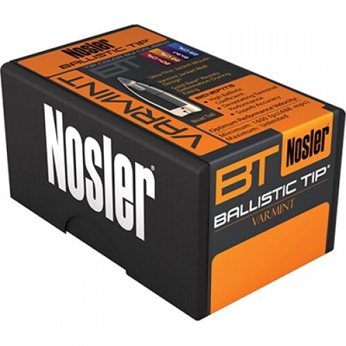 Nosler 6mm 80gr Varmint Ballistic Tip Projectiles Box of 100