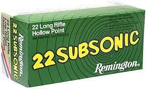 22 Subsonic Remington HP Box of 50