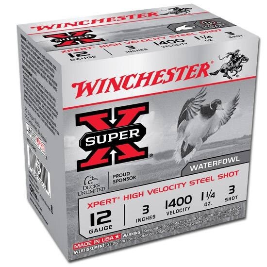 12g Winchester Xpert Steel  #3  3&quot; 36gm (25), Size: 25 Box